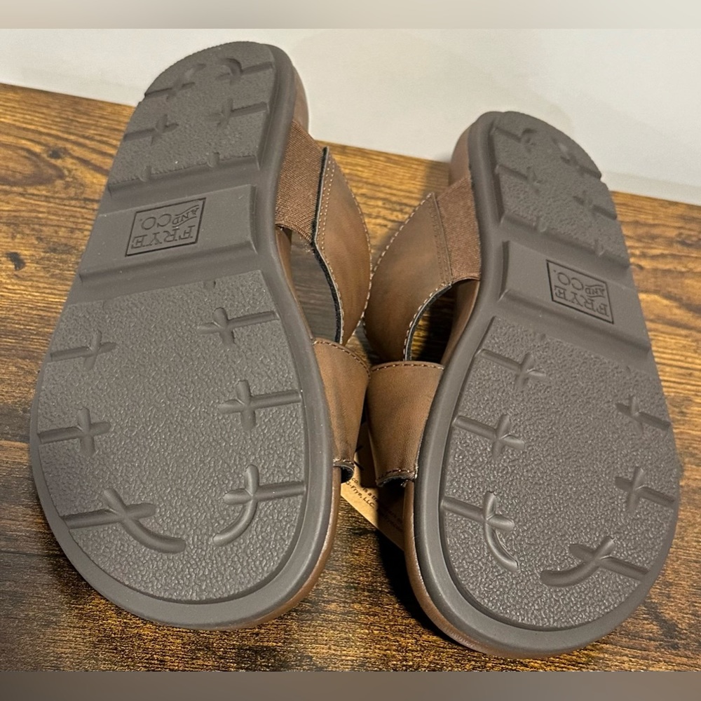 Frye and Co. Men’s Rocco Dark Brown Slide Sandals NWT Size 7 - Picture 3 of 9